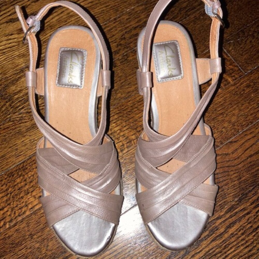 Clark's Leather Wedge Sandal